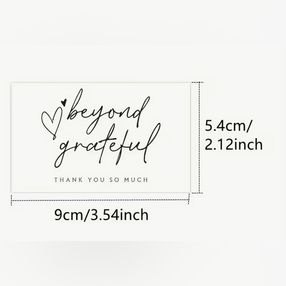 Thank You Cards - 100pcs - Picture 2 of 2